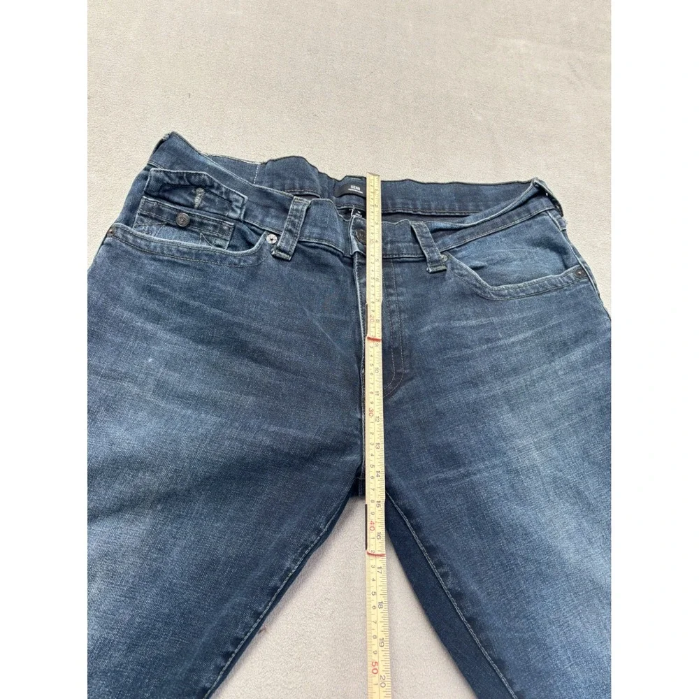 True Religion Geno Relaxed Slim Jeans Mens 38 Dark Wash Blue Geno Flap SN Denim